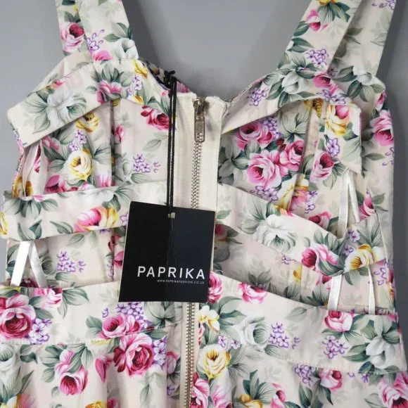 PAPRIKA - peplum - semi backless dress - size 6 - nwt - Picture 6 of 9